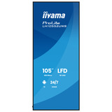 iiyama ProLite LH10552UWS-B1AG 104.6" Ultra Wide Public Display Zwart, HDMI, DisplayPort, USB-C, LAN, WiFi 6E, Audio, Android OS