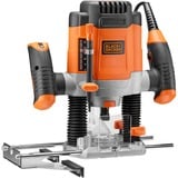 BLACK+DECKER 1200W 6.35mm Bovenfrees KW1200EKA-QS Oranje, Incl. opbergkoffer en 6 frezen