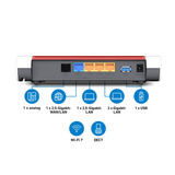 FRITZ! Box 4630 Edition International router Wit/rood, Mesh Wi-Fi, 2.5 GBit/s
