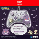 HORI HORIPAD Turbo - Gengar and Mimikyu gamepad Lila/transparant, Nintendo Switch 2, Nintendo Switch, Nintendo Switch – OLED-Model, Pc