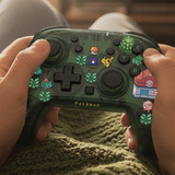 HORI Wireless HORIPAD Turbo - Pokémon Pixel Green gamepad Groen/transparant, Nintendo Switch 2, Nintendo Switch, Nintendo Switch – OLED-Model, Nintendo Switch Lite, Bluetooth 5.0