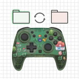 HORI Wireless HORIPAD Turbo - Pokémon Pixel Green gamepad Groen/transparant, Nintendo Switch 2, Nintendo Switch, Nintendo Switch – OLED-Model, Nintendo Switch Lite, Bluetooth 5.0