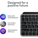 Logitech MX Keys Mini For Mac toetsenbord Grijs, US-International lay-out (QWERTY), 80% (TKL)	, Bluetooth Low Energy