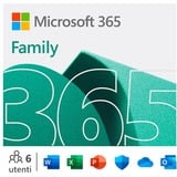 Microsoft 365 Family software 1 jaar licentie, tot 6 gebruikers, Windows, Mac