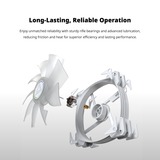 Montech HP140 ARGB PWM 3 in 1 Pack case fans Wit, 3 stuks, 140 x 140 x 25 mm