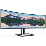 Philips 498P9Z/00 49" Curved Monitor Zwart, 165 Hz, Dual QHD, DisplayPort, HDMI, USB, Audio