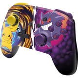PowerA Enhanced Wireless Controller for Nintendo Switch - Pikachu vs. Gengar Geel/donkerpaars