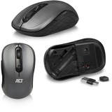 ACT Connectivity Draadloze set met toetsenbord en muis desktopset Zwart, 100%, 800 - 1600 DPI