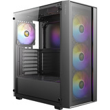 Antec AX65 ARGB midi tower behuizing Zwart | 3x USB-A | Tempered Glass