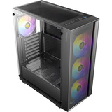 Antec AX65 ARGB midi tower behuizing Zwart | 3x USB-A | Tempered Glass