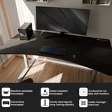 Arozzi Arena Gaming Desk - Frozen Grey Donkergrijs/zwart