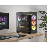 Corsair 3500X RS-R ARGB + RM850e + RS120 + 32 GB Bundel midi tower behuizing Zwart | 2x USB-A | 1x USB-C | RGB | Tempered Glass