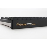 Ducky Zero 6108 Classic Black, gaming toetsenbord Zwart/wit, US lay-out, Cherry MX2A Speed Silver, RGB leds, Double-shot PBT, hot swap, 2.4GHz | Bluetooth | USB-C