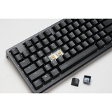 Ducky Zero 6108 Classic Black, gaming toetsenbord Zwart/wit, US lay-out, Cherry MX2A Speed Silver, RGB leds, Double-shot PBT, hot swap, 2.4GHz | Bluetooth | USB-C