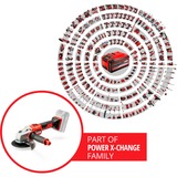 EINHELL Accu Haakse slijper AXXIO Rood/zwart, Accu en oplader niet inbegrepen
