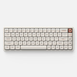 Iqunix Magi65 Ochre White, gaming toetsenbord Wit, US lay-out, IQUNIX Gold Red, RGB leds, 65%, Hot-swappable, PBT, 2.4GHz | Bluetooth 5.1 | USB-C