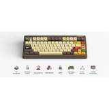 Iqunix OG80 Happy Ape Wireless Mechanical Keyboard Zwart, US lay-out (QWERTY), TTC Holy Panda, 80% (TKL)	, RGB leds, Hot-swappable, PBT, 2.4GHz | Bluetooth 5.1 | USB-C
