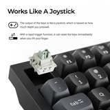 Keychron Q3 HE 8K Magnetic Switch Keyboard, toetsenbord Wit, US lay-out, Keychron Ultra-Fast Lime, 80% (TKL), RGB, Hot swap, 8K