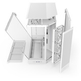 NZXT NZXT H9 Flow (2025) All White midi tower behuizing Wit (mat) | 2x USB-A | 1x USB-C | Window