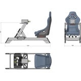 Res-Tech Smart Cockpit + GT Seat racing simulator Zwart/grijs