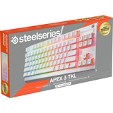 SteelSeries Apex 3 TKL, gaming toetsenbord Wit, US lay-out, SteelSeries Whisper-Quiet, RGB leds, TKL