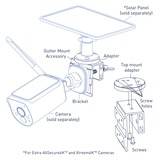 Swann Outdoor Gutter / Fence Mount voor Swann draadloze camera's & zonnepanelen bevestiging Wit