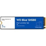 WD Blue SN580, 1 TB SSD Blauw/wit, WDS100T3B0E, M.2 2280, PCIe Gen4 x4