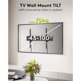 goobay TV Wall Mount TILT 43 - 100 inch (109 - 254 cm), max. 75 kg wandmontage  Zwart