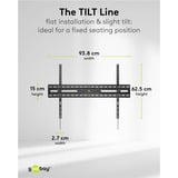 goobay TV Wall Mount TILT 43 - 100 inch (109 - 254 cm), max. 75 kg wandmontage  Zwart