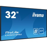 iiyama ProLite LH3241S-B2 31.5" Public Display Zwart, VGA, HDMI, LAN, USB, Audio 