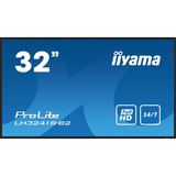 iiyama ProLite LH3241S-B2 31.5" Public Display Zwart, VGA, HDMI, LAN, USB, Audio 
