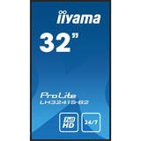 iiyama ProLite LH3241S-B2 31.5" Public Display Zwart, VGA, HDMI, LAN, USB, Audio 