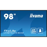 iiyama ProLite LH9875UHS-B2AG 97.5" 4K Ultra HD Public Display Zwart, HDMI, DisplayPort, LAN, WiFi, USB, Audio, Android