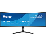 iiyama ProLite XCB4994DQSU-B1 49" Curved UltraWide monitor Zwart (mat), 2x HDMI, 2x DisplayPort, USB-C, Audio, 120 Hz