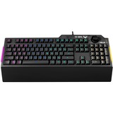 ASUS TUF Gaming K1, gaming toetsenbord Zwart, US lay-out, RGB