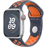 Apple Sportbandje van Nike - Blue Flame (41 mm) - S/M armband Donkerblauw/oranje