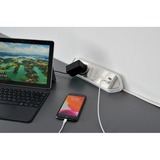 Brennenstuhl Estilo Hoekstekkerdoos 4-voudig stekkerdoos Wit/roestvrij staal, 2x USB