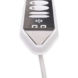 Brennenstuhl Estilo Hoekstekkerdoos 4-voudig stekkerdoos Wit/roestvrij staal, 2x USB