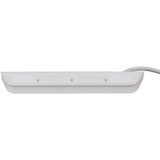 Brennenstuhl Estilo Hoekstekkerdoos 4-voudig stekkerdoos Wit/roestvrij staal, 2x USB