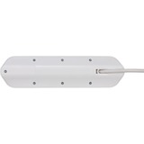 Brennenstuhl Estilo Hoekstekkerdoos 4-voudig stekkerdoos Wit/roestvrij staal, 2x USB