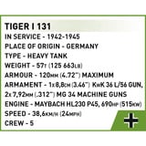 COBI Tiger I 131 Constructiespeelgoed Schaal 1:72