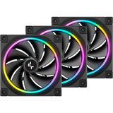 DeepCool FL12R-3 IN 1 case fan Zwart, 3 stuks, 4-pin PWM, ARGB