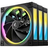 DeepCool FL12R-3 IN 1 case fan Zwart, 3 stuks, 4-pin PWM, ARGB