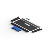 Iqunix EZ60 Magnetic Switch Gaming HE Keyboard, gaming toetsenbord Zwart/blauw, US lay-out, US-International, Gateron Magnetic Jade Pro, 60%, RGB, Double Shot PBT Keycaps