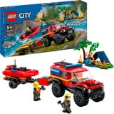 LEGO City - 4x4 brandweerauto met reddingsboot Constructiespeelgoed 60412