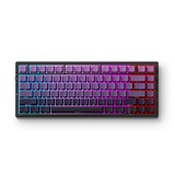 MCHOSE G75 Pro Tri-mode Black Purple Gradient Matcha Latte V2 Gasket Structure Mechanical RGB gaming toetsenbord Zwart, US lay-out (QWERTY), Huano Matcha Latte V2, 75%, RGB, Hot swap, Side engraved PBT, draadloos | Bluetooth | USB-C