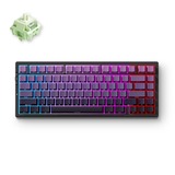 MCHOSE G75 Pro Tri-mode Black Purple Gradient Matcha Latte V2 Gasket Structure Mechanical, gaming toetsenbord Zwart/paars, US lay-out, Huano Matcha Latte V2, 75%, RGB, Hot swap, Side engraved PBT, draadloos / Bluetooth / USB-C