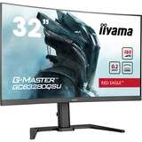 iiyama G-Master Red Eagle GCB3280QSU-B2 31.5" Curved gaming monitor Zwart, 180 Hz, HDMI, DisplayPort, USB, Audio, Adaptive Sync