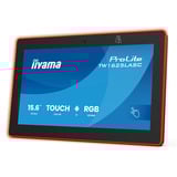 iiyama ProLite TW1625LASC-B3PNR 15.6" Public Display Zwart (mat), 2x USB-A, USB-C, Wi-Fi 6, BT, RJ-45