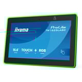 iiyama ProLite TW1625LASC-B3PNR 15.6" touchscreen monitor Zwart (mat), 2x USB-A, USB-C, Wi-Fi 6, BT, RJ-45